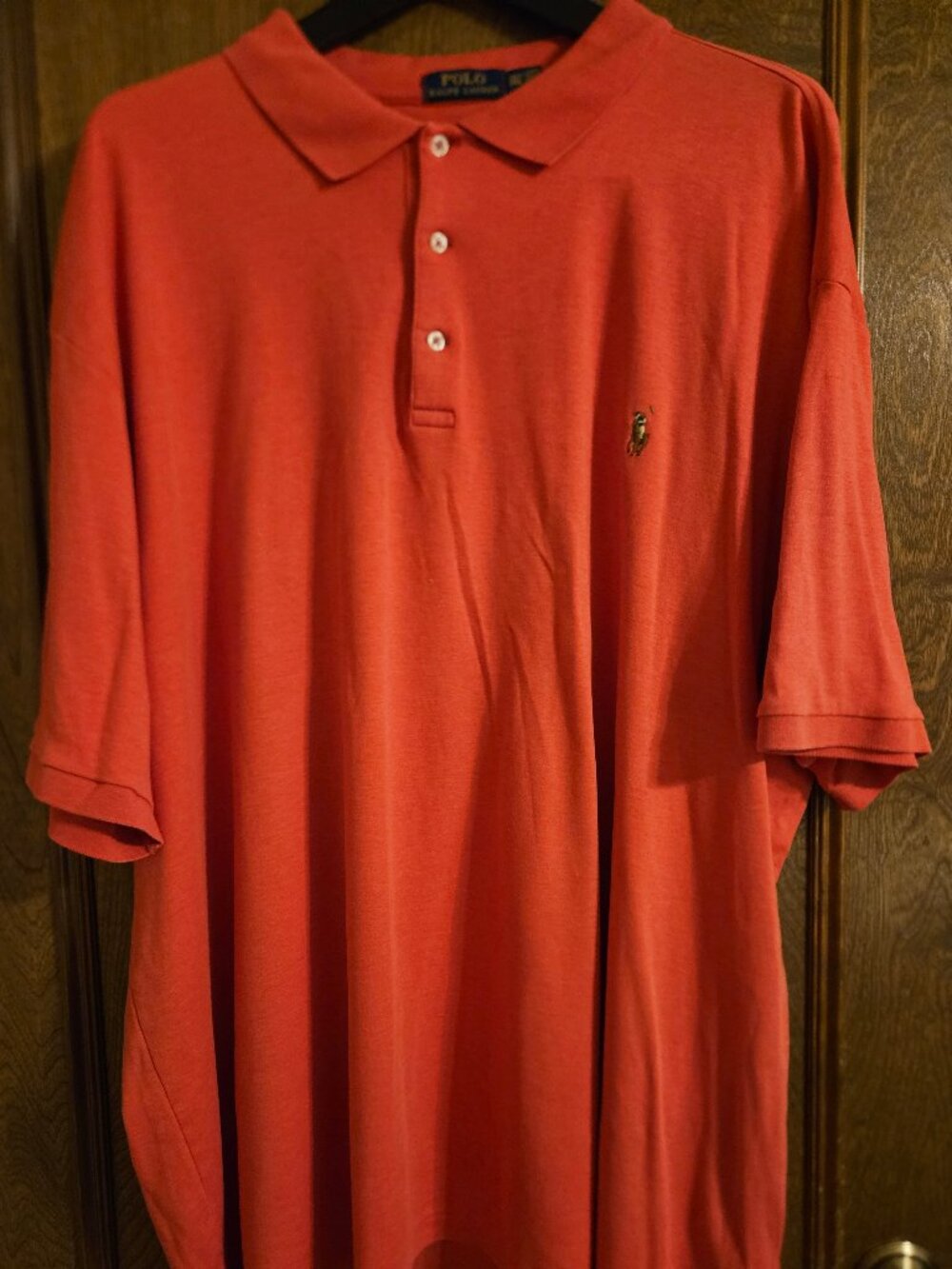 Polo Ralph Lauren Soft Cotton Polo Shirt - Coral 3XLT - Big and Tall